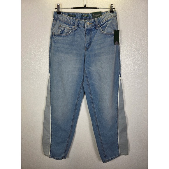 wild fable Denim - Wild Fable Womens 90s Relaxed Straight Jeans Medium Wash Piping Size 2 31 Inseam